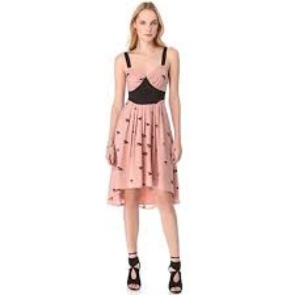 Vena Cava Pleated Eye Print Dress